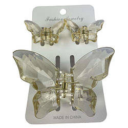 Набір заколок для волосся Hair Clip Set Crystal Yellow 1*8cm/2*4cm