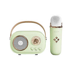 Колонка портативна з мікрофоном C-20 BT/TF/USB/FM 5 Вт Зелений C20GR