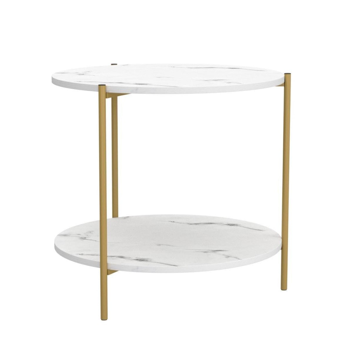 Стіл журнальний Modern Home 2 яруси 40 х 40 х 43 см (M50267-W) Білий