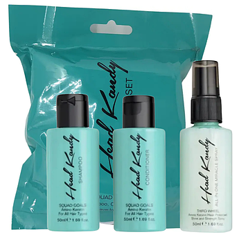 Набір міні-засобів для догляду за волоссям з кератином Head Kandy Mini Squad Goals 150 мл