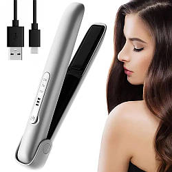 Бездротовий випрямляч для волосся з USB, 20Вт, VGR V-585 / Міні плойка для випрямлення волосся