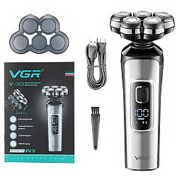 Акумуляторна електробритва, USB, VGR-385 / Машинка для гоління / Чоловіча бритва електрична
