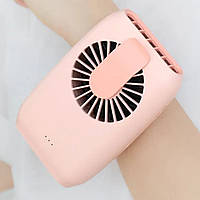 Аккумуляторный мини-вентилятор +ремешок, браслет / Вентилятор портативный / Мини вентилятор настольный