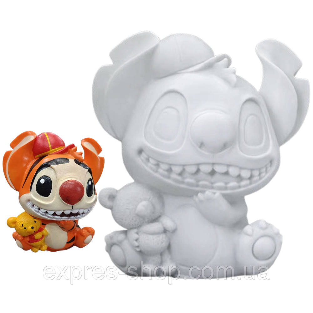 Дитячий набір для малювання «Стітч» +12 фарби (12 кольорів), 23 см / Розмальовка фігурки / Фігурка для розмальовки, фото 1