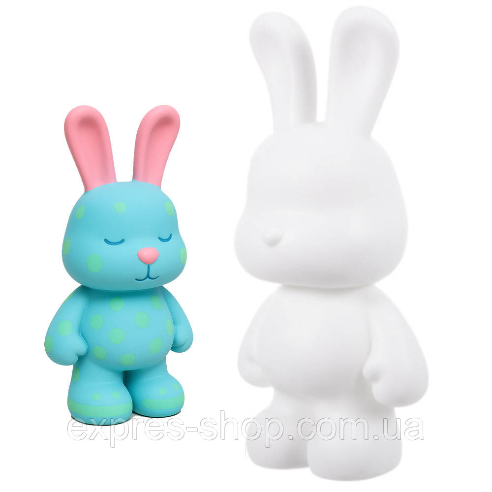 Набір для творчості «КРОЛИК» 23см з фарбами, 3 кольори / Набір для розфарбовування / Набір для розмальовки фігурок, фото 1