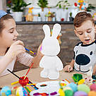 Набір для творчості «КРОЛИК» 23см з фарбами, 3 кольори / Набір для розфарбовування / Набір для розмальовки фігурок, фото 2