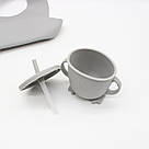 Набір дитячого посуду для годування, 6 предметів, СІРИЙ / Набір дитячого силіконового посуду, фото 3