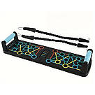 Складна дошка для віджимань з еспандерами, WALALLA / Тренажер ля віджимань / Платформа для вправ, фото 6