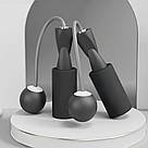 Скакалка з подвійним підшипником та обтяженими кулями / Безшумна фітнес скакалка для тренувань, фото 6