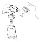Ручний молоковідсмоктувач з соскою 150мл, Білий / Молоковідсмоктувач з пляшечкою / Молоковідсмоктувач механічний, фото 5