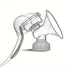 Ручний молоковідсмоктувач з соскою 150мл, Білий / Молоковідсмоктувач з пляшечкою / Молоковідсмоктувач механічний, фото 6