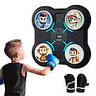 Настінний боксерський тренажер + рукавички, 27х27см / Боксерська мішень з підсвічуванням і музикою, фото 3