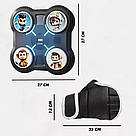 Настінний боксерський тренажер + рукавички, 27х27см / Боксерська мішень з підсвічуванням і музикою, фото 8