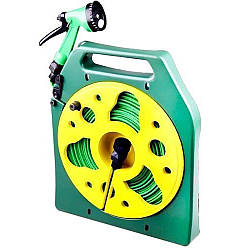 Садовий шланг поливальний 20м з котушкою і розпилювачем / Шланг для поливу / Шланг поливальний для саду