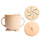 Набір посуду для годування (6 предметів), Бежевий / Дитячий посуд для прикорму / Силіконовий посуд, фото 4