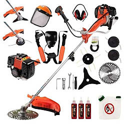 Бензиновий тример для трави 5,2 к,с, MJ-196 / Бензинова мотокоса садова / Бензокоса / Бензокоса / Бензокоса