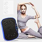 Платформа вібраційна з 2 експандерами та пультом до 120кг, Синій / Фітнес-платформа / Віброплатформа, фото 3