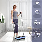 Платформа вібраційна з 2 експандерами та пультом до 120кг, Синій / Фітнес-платформа / Віброплатформа, фото 5