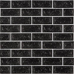Панель стінова 70*70cm*5mm чорна цегла з білим (D) SW-00001503