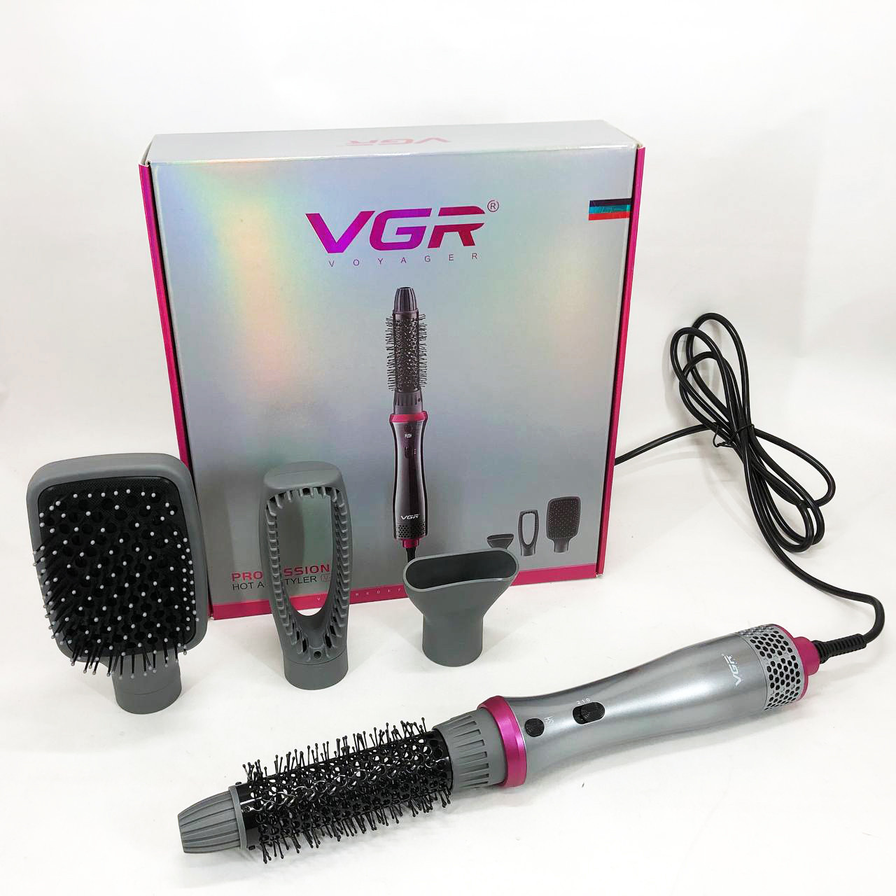 Професійний стайлер для укладання волосся 4в1 VGR V-408 700 Вт, Функціональний професійний фен, фото 1
