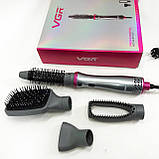 Професійний стайлер для укладання волосся 4в1 VGR V-408 700 Вт, Функціональний професійний фен, фото 5