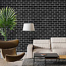 Панель стінова 70*70cm*5mm чорна цегла з білим (D) SW-00001503, фото 8