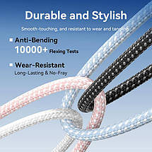 Кабель USB-Type-C Vention Alum Alloy Shell 3A 60W 480Mbps 1m White (CTNWF), фото 4