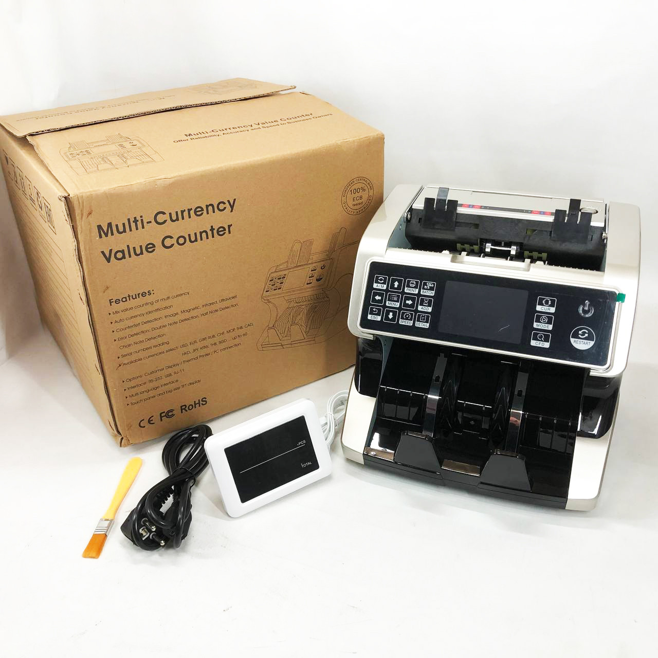 Лічильник банкнот Bill Counter AL-920 з визначенням номіналу та детекторами UV/MG/IR, фото 1