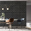 Панель стінова 70*70cm*5mm чорна цегла з білим (D) SW-00001503, фото 6