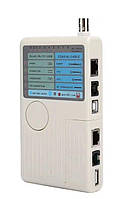 Тестер мережевих кабелів 4 в 1 RJ45/RJ11/USB/BNC, професійний багатофункціональний