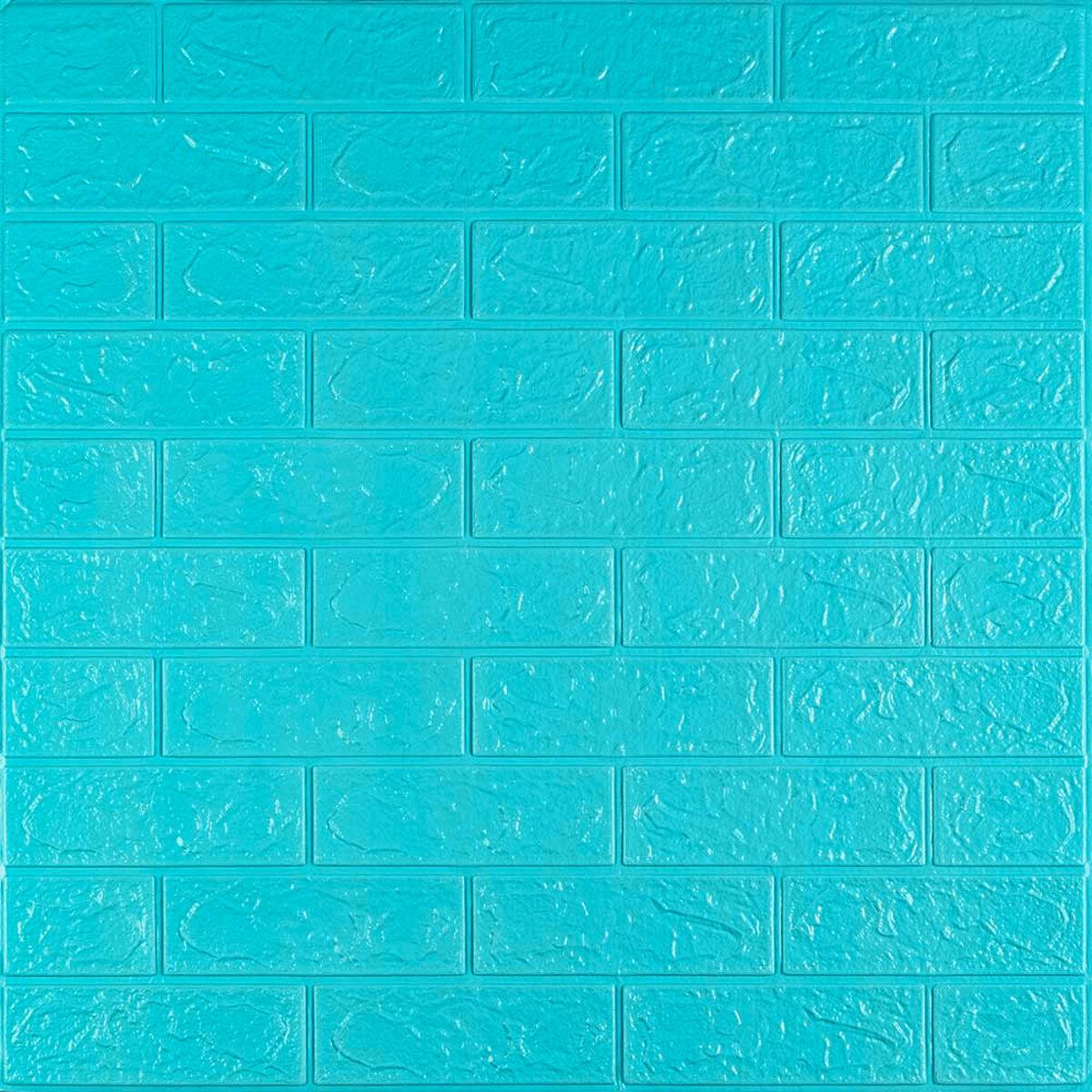 3D панель самоклеюча цегла Бірюза 700х770х3мм (002-3) SW-00000573