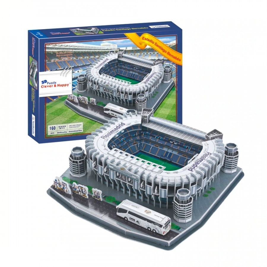 Величезні 3D пазли «Santiago Bernabéu» Тривимірний конструктор-головоломка Стадіон Реал Мадрид на 139 деталей, фото 1