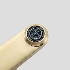 Змішувач для умивальника GAPPO G1010-3, золотий сатин, фото 4