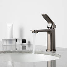 Змішувач для умивальника GAPPO G1028-9, латунь, збройова сталь, фото 2