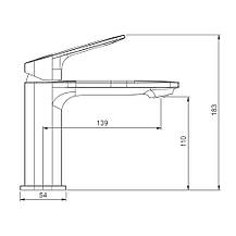 Змішувач для умивальника GAPPO G1028-9, латунь, збройова сталь, фото 5