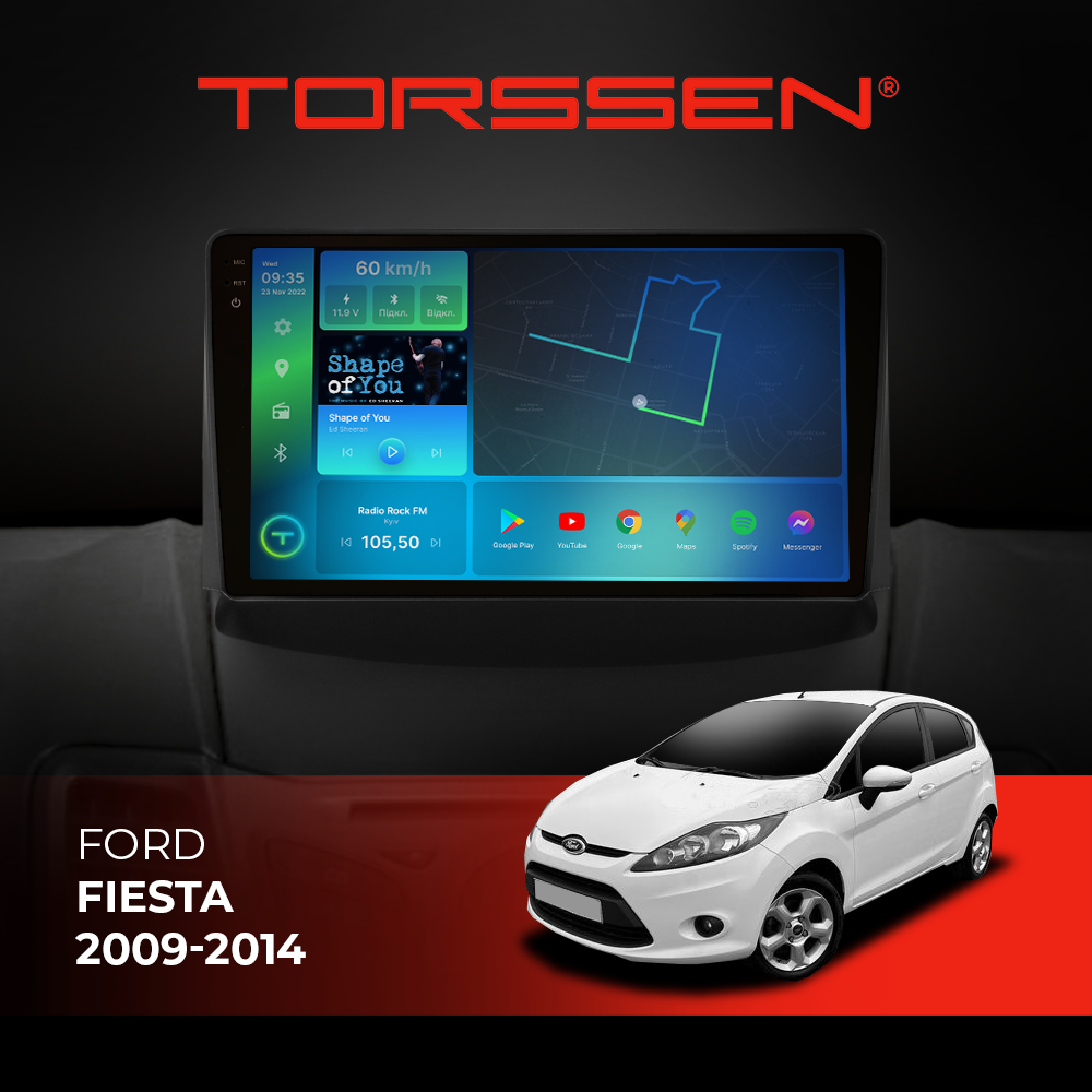 Штатна магнітола Torssen 2K DTS Ford Fiesta 09-14 F9432 4G Carplay DSP
