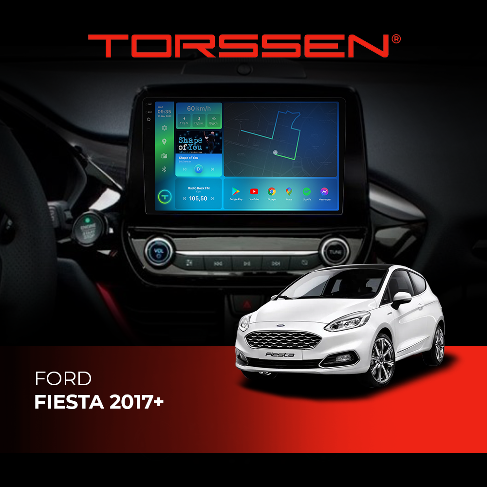 Штатна магнітола Torssen 2K DTS Ford Fiesta 2017+ F10432 4G Carplay DSP