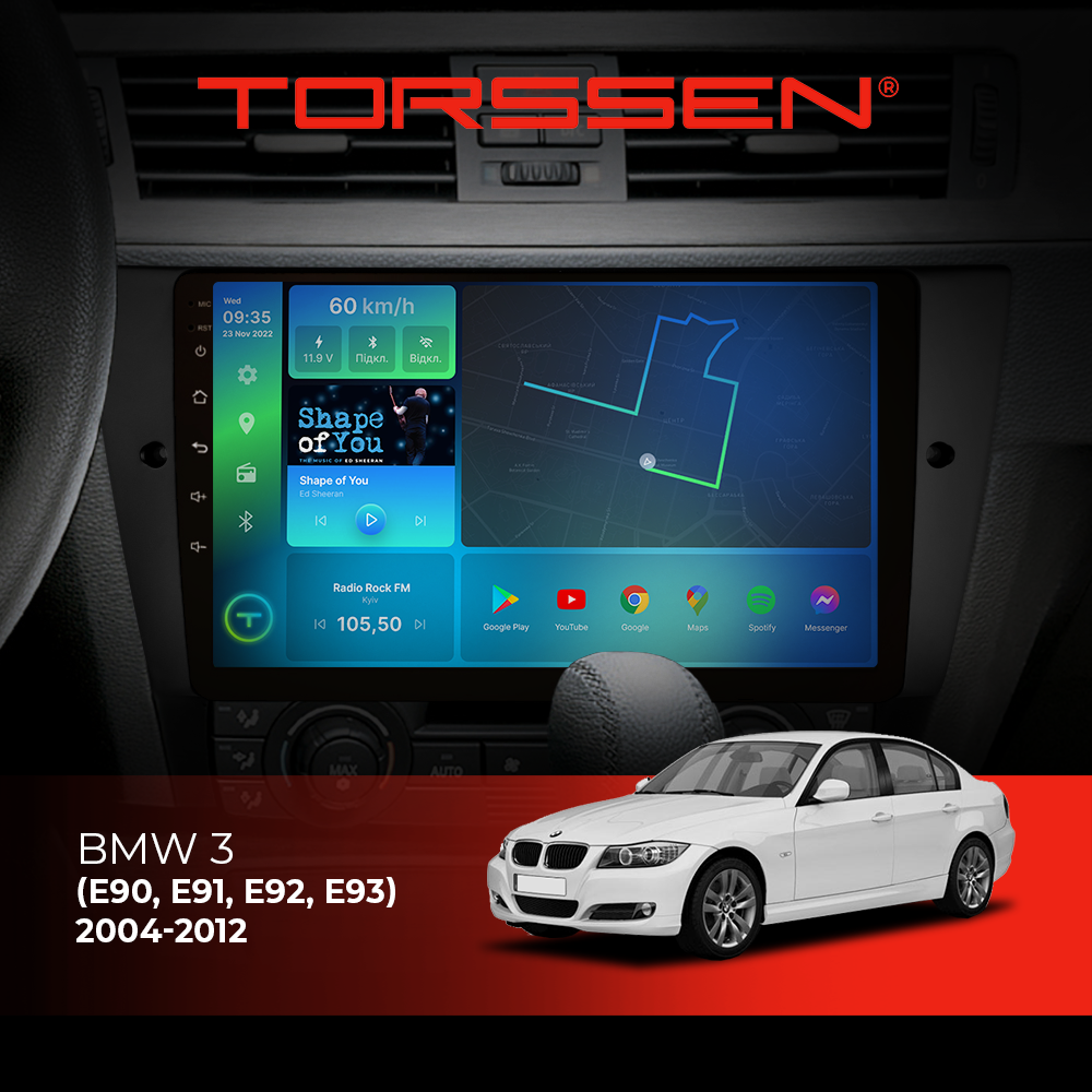 Штатна магнітола Torssen BMW 3 (E90, E91, E92, E93) 04-12 NF9 Carplay