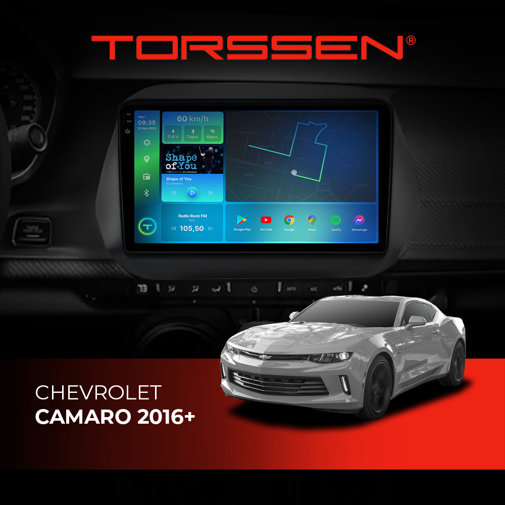 Штатна магнітола Torssen 2K Chevrolet Camaro 2016+ FL9 4+64Gb 4G Carplay DSP
