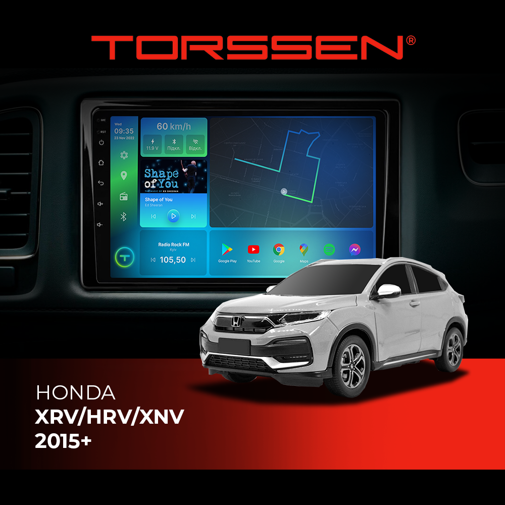 Штатна магнітола Torssen Honda XRV/HRV/XNV 2015+ F9464 4G Carplay DSP