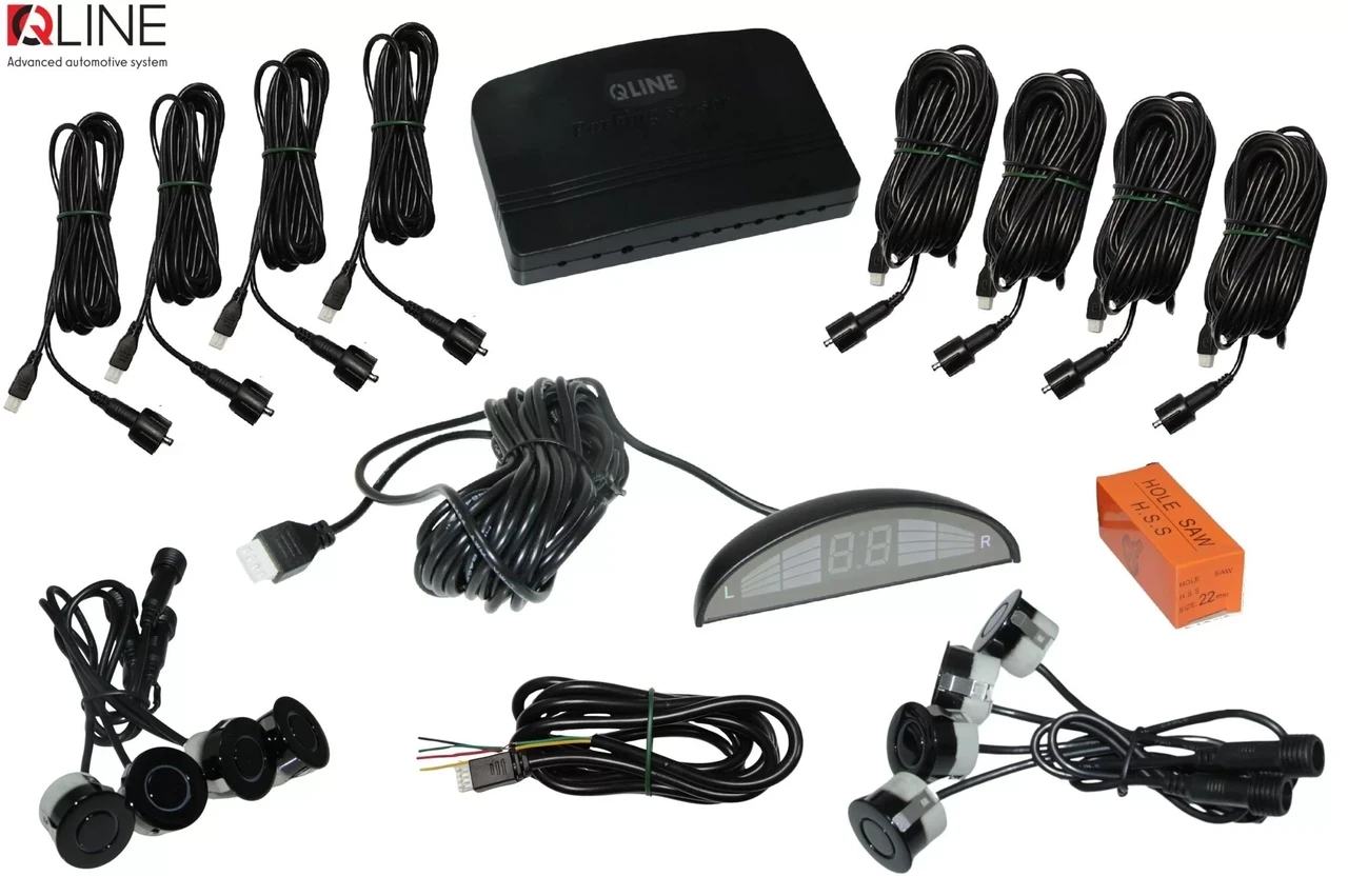 Парктронік Qline ParkSense Smart 8 чорний