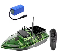 Прикормочний кораблик Flytec V050 з одним бункером, батарея 12000 мАг, колір камуфляж ТМ
