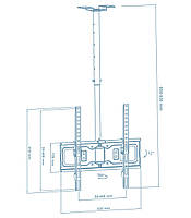 Кронштейн Walfix CM-41B (VESA400х400)