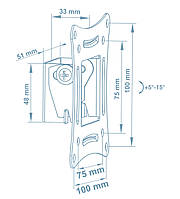 Кронштейн Walfix R-213B (VESA100х100)