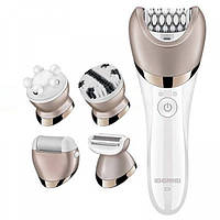 Епілятор Жіночий Бездротовий Акумуляторний З 5 Насадками Gemei Gm-7003 DBUY