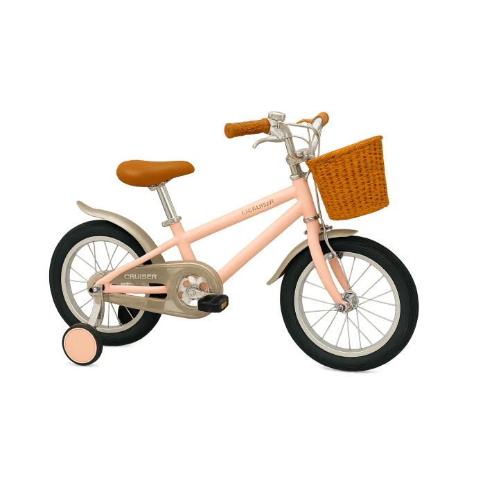 Дитячий велосипед Maraton M01 12 дюймів, рожевий, з алюмінієвою рамою, кошиком та додатковими колесами, фото 1