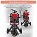 Дитячий біговел Maraton Tri-cycle 4в1 PA66, з батьківською ручкою, педалями, козирком і сидінням зі спинкою, фото 5