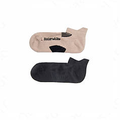 Шкарпетки низькі Naturehike NH21FS014, 2 пари (бежеві, чорні), розмір L