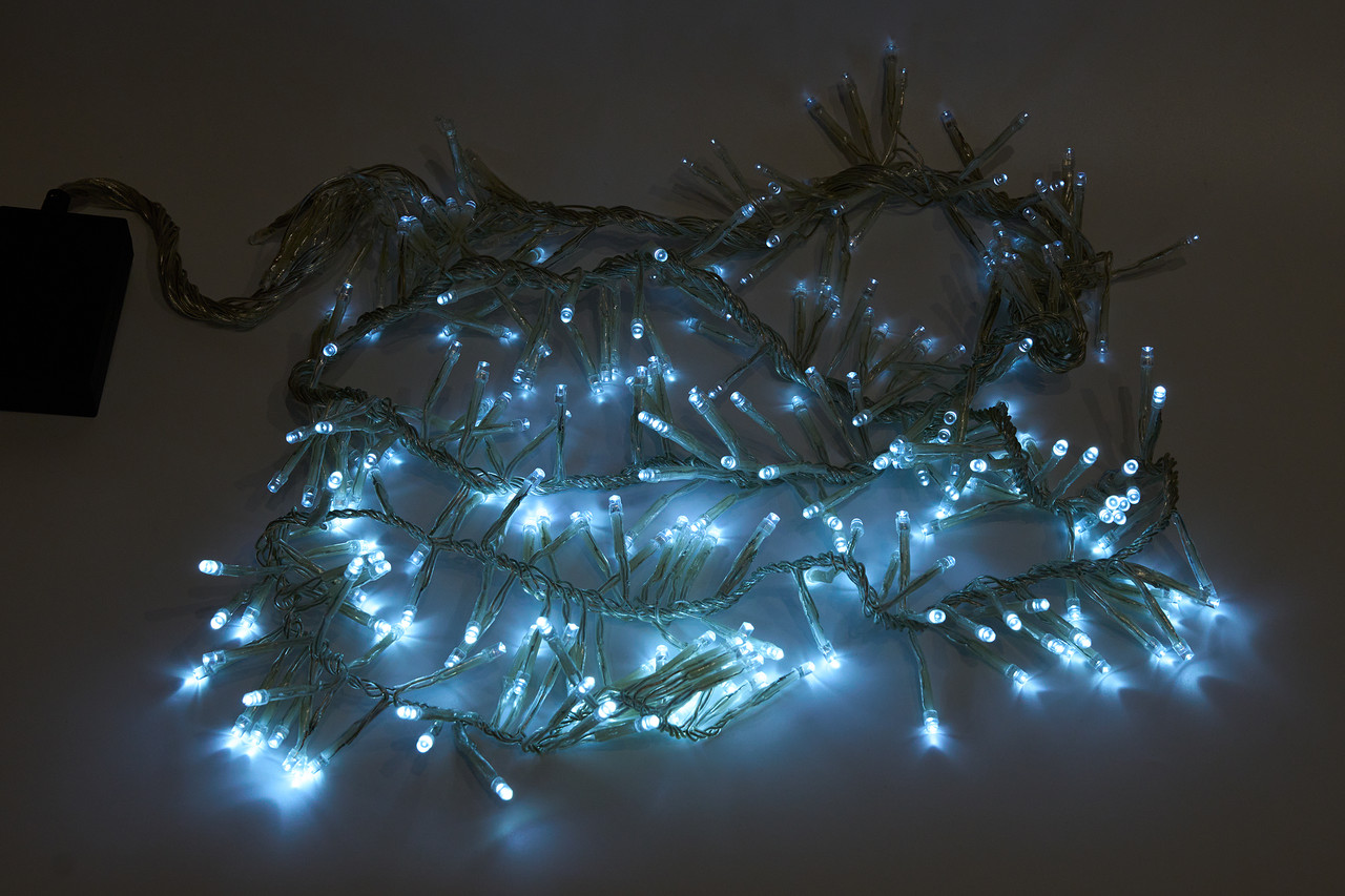 Світлодіодна новорічна гірлянда Гроно снігопаду 288Л біла, LED (650170), фото 1