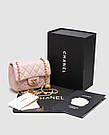 Жіноча брендова сумка Шанель Chanel Mini Classic Single Flap in Pink/Gold, фото 4